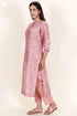 Chanderi Silk Kurta Pant And Dupatta Set In Block Print