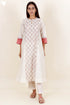 Chanderi Silk Kurta Pant And Dupatta Set In Block Print