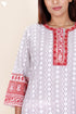 Cotton Kurta And Pant Set With Dupatta In Block Print