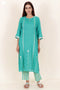 Kota Doria Kurta Pant And Dupatta Set With Gota Patti