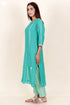 Kota Doria Kurta Pant And Dupatta Set With Gota Patti