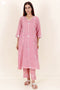 Kota Doria Kurta Pant And Dupatta Set With Gota Patti