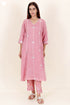 Kota Doria Kurta Pant And Dupatta Set With Gota Patti