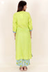 Kota Doria Kurta Pant And Dupatta Set With Gota Patti