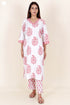Cambric Cotton Kurta And Pant Set With Block Print