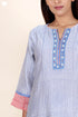 Chanderi Silk Kurta Pant And Dupatta Set In Block Print