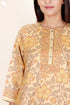 Tussar Cotton Kurta Pant And Dupatta Set In Floral Block Print
