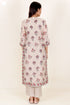 Chanderi Silk Kurta Pant And Dupatta Set In Block Print