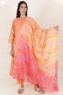 Chanderi Silk Kurta Pant And Dupatta Set In Block Print