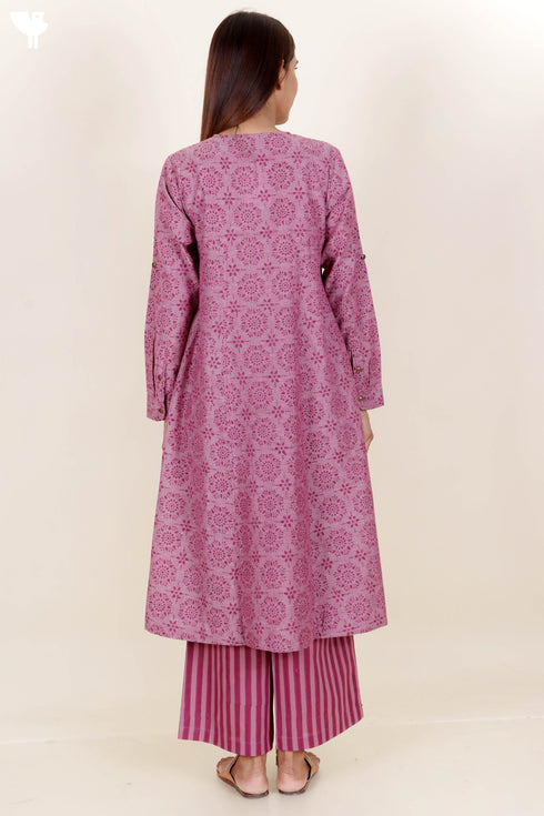 Khaadi Cotton Kurta And Pant Set With Block Print