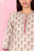 Chanderi Silk Kurta And Pant Set With Dupatta Block Print