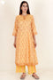 Chanderi Silk Kurta Pant And Dupatta Set In Block Print
