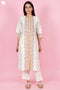 Chanderi Silk Kurta Pant And Dupatta Set In Block Print