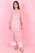 Cotton Kurta And Pant Set With Dupatta In Block Print