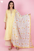 Chanderi Silk Kurta Set With Block Print