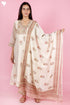 Chanderi Silk Kurta Set With Block Print