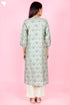 Tussar Cotton Kurta Pant And Dupatta Set In Floral Block Print