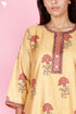 Tussar Cotton Kurta Pant And Dupatta Set In Floral Block Print