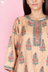 Tussar Cotton Kurta Pant And Dupatta Set In Floral Block Print