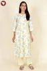 Terry Voile Kurta Pant With Dupatta In Floral Block Print