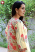 Terry Voile Kurta Pant With Dupatta In Floral Block Print