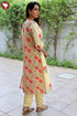 Terry Voile Kurta Pant With Dupatta In Floral Block Print