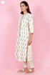Cotton Kurta And Pant Set In Floral Block Print