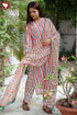 Cambric Cotton Kurta Pant With Dupatta In Block Print
