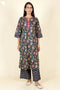 Cambric Cotton Kurta And Pant Set In Floral Print