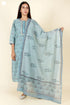 Chanderi Silk Kurta Pant And Dupatta Set