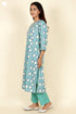 Bizzy Lizzy Kurta Pant Set With Kota Dupatta In Block Print