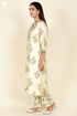 Tussar Cotton Kurta Pant And Dupatta Set In Block Print