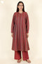 Khaadi Cotton Maroon Kurta and Pant Set