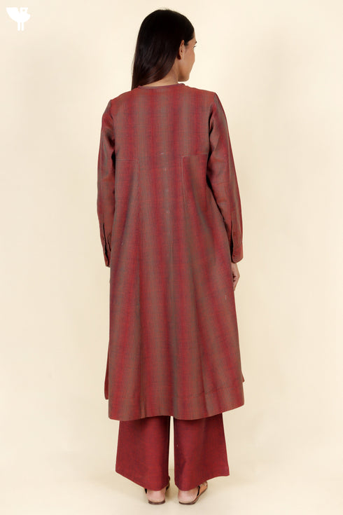 Khaadi Cotton Maroon Kurta and Pant Set