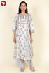 Chanderi Silk Kurta Pant With Dupatta In Floral Block Print
