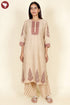 Chanderi Silk Kurta Pant With Dupatta In Embroidery and Floral Block Print