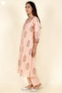 Mulmul Cotton Kurta Pant And Dupatta Set In Block Print