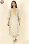 Chanderi Silk Kurta Pant With Dupatta In Floral Block Print