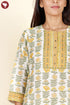 Chanderi Silk Kurta Pant With Dupatta In Floral Block Print