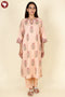 Cambric Cotton Kurta Pant With Dupatta In Floral Block Print