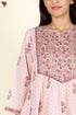 Mulmul Cotton Kurta And Pant Set In Floral Block Print