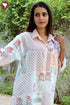 Mulmul Cotton Kurta And Pant Set In Block Print