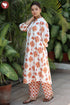 Cotton Strip Kurta And Pant Set in Block Print