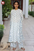 Cambric Cotton Kurta And Pant Set In Block Print