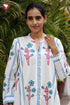 Cotton Strip Kurta And Pant Set in Floral Block Print