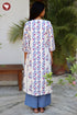Cotton Striped Kurta And Pant Set in Floral Block Print