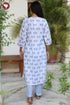 Terry Voile Kurta Pant With Dupatta In Floral Block Print