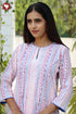 Cambric Cotton Kurta And Pant Set In Floral Block Print