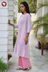 Cambric Cotton Kurta And Pant Set In Floral Block Print