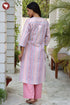 Cambric Cotton Kurta And Pant Set In Floral Block Print